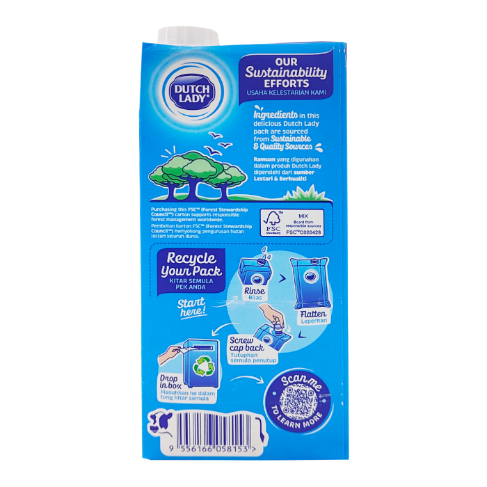 DUTCH LADY UHT Full Cream Milk 1L - Image 2